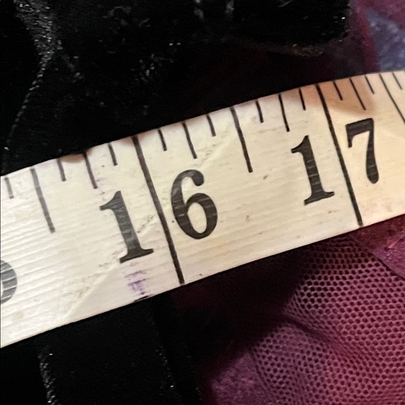 HOT TOPIC Black Velvet Dress with White Collar MD Women - Picture 9 of 9